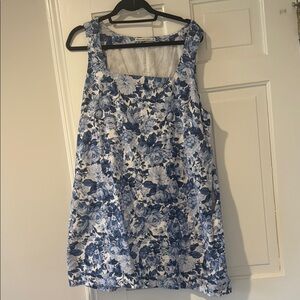 Abercrombie Floral Blue and White Dress